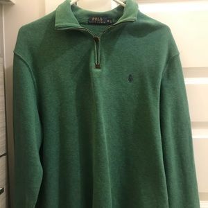 Green quarter zip